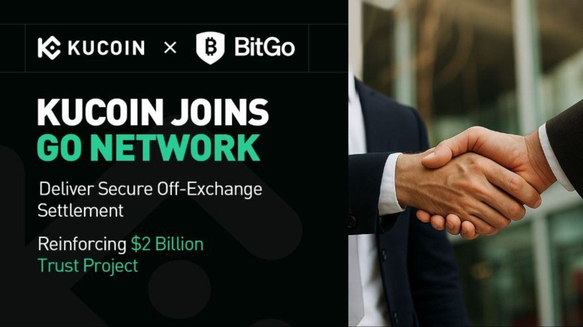 KuCoin Joins BitGo Singapore’s Go Network for Off-Exchange Settlement, Reinforcing $2 Billion Trust Project