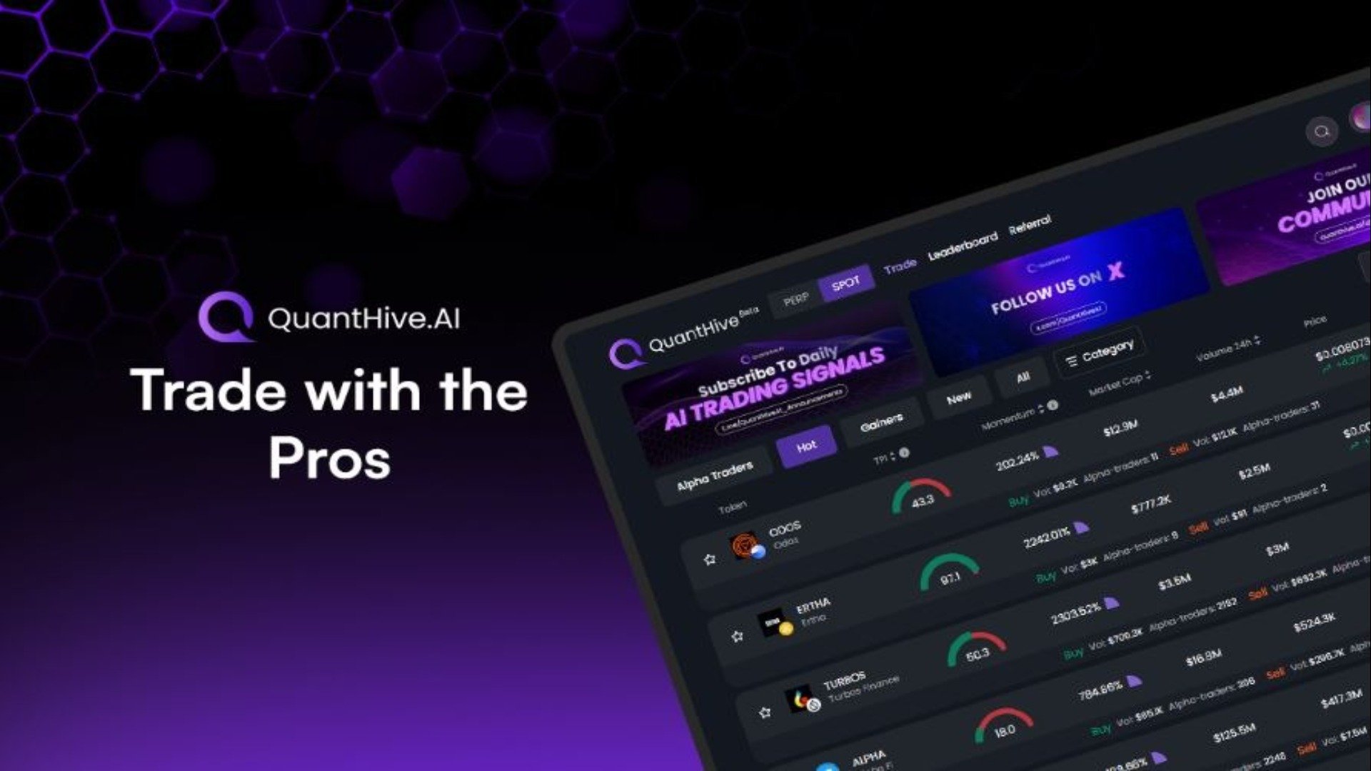 QuantHive.AI Debuts as First Smart Trading DEX Aggregator Focused on Alpha Wallet Analysis